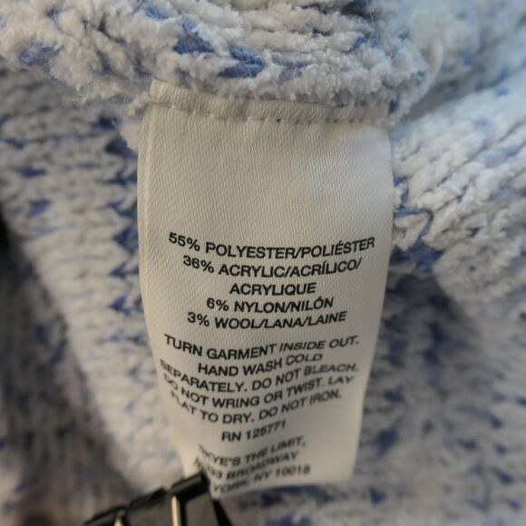 Skyes The Limit Sweater Womens PS Petite S Blue Chenille Cowl Fuzzy Soft Girl - Picture 7 of 8